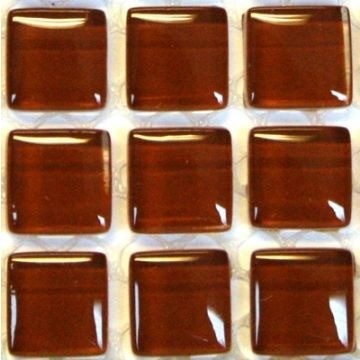 Glas Vierkantjes 10mm Murrini Crystal 81 stuks Bruin