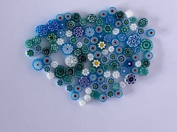 Millefiori mix lichtblauw