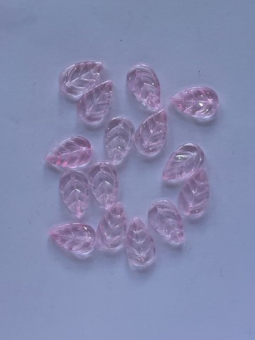 Glas Blaadjes mini 15 stuks Licht Roze