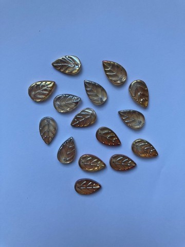 Glas Blaadjes mini 15 stuks Rosé-Goud