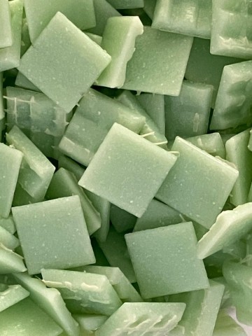 Glas Vierkantjes 20mm 500 gram voordeelzakken Mintgroen