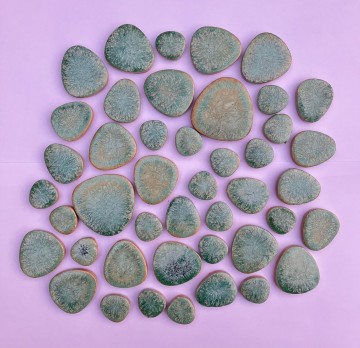 Keramiek Pebbles set Mintgroen