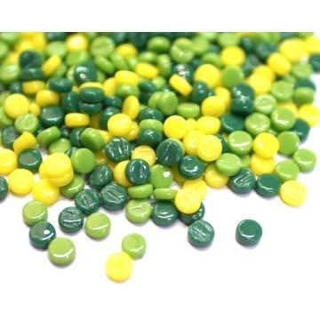 Glas Rondjes 8mm mix kleuren 50 gram Groen