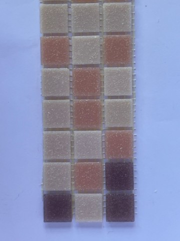 Glas Vierkantjes 20mm Basis 45 stuks Roze-Lila Mix