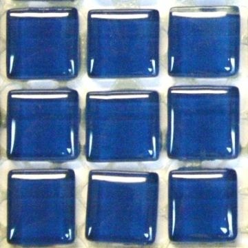 Glas Vierkantjes 10mm Murrini Crystal 81 stuks Oceaan Blauw