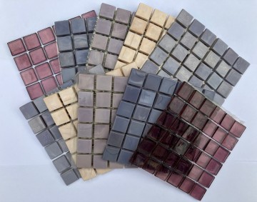 (koopjes) glasvierkantjes pakket 15 mm (10 x 36 stuks) Pakket Lavendel