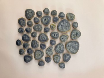 Pebbles set Lichtblauw Grijs