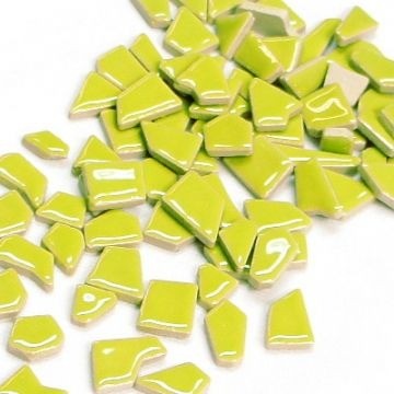 Keramiek Puzzelsteentjes 100 gram Lichtgroen H13