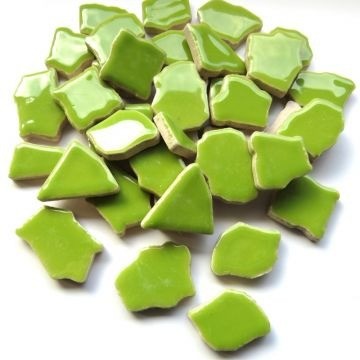 Keramiek Puzzelsteentjes 100 gram Fris Groen H143