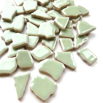 Keramiek Puzzelsteentjes 100 gram Mintgroen H145