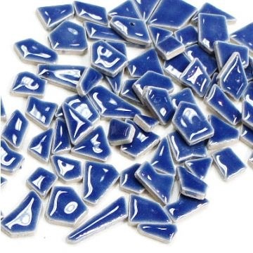 Keramiek Puzzelsteentjes 100 gram Donkerblauw H191