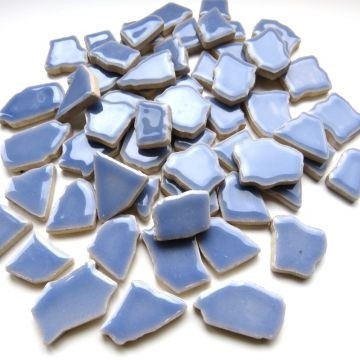 Keramiek Puzzelsteentjes 100 gram Zacht Blauw H20