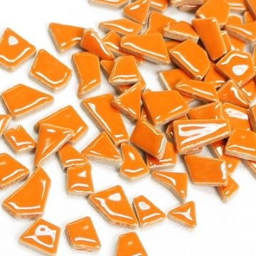 Keramiek Puzzelsteentjes 100 gram Oranje H6
