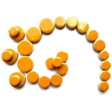 Keramiek Rondjes 50 gram Warm Geel H101