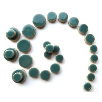 Keramiek Rondjes 50 gram Turquoise H16