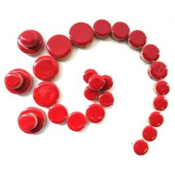 Keramiek Rondjes 50 gram Rood H401