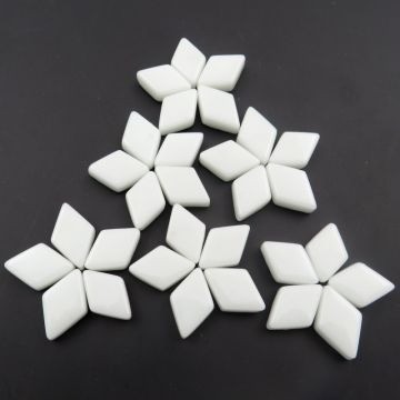 Glas Ruitjes Mini 50 gram Wit 040