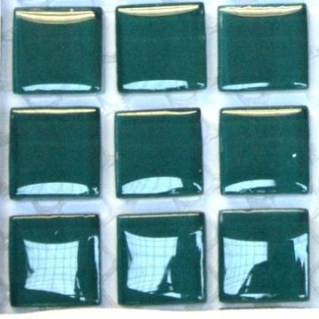 Glas Vierkantjes 10mm Murrini Crystal 81 stuks Donkerturquoise