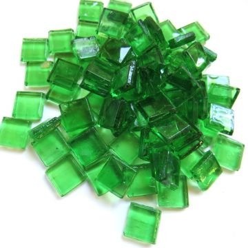 Glas Vierkantjes 10mm Transparant 81 stuks Helder Groen