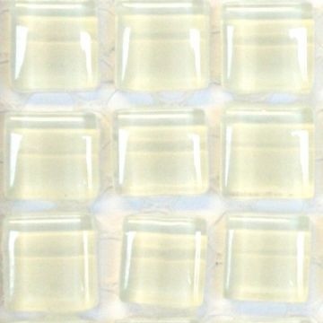 Glas Vierkantjes 10mm Murrini Crystal 81 stuks Wit