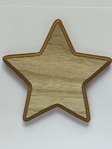 Ondergrond houten ster 15 cm