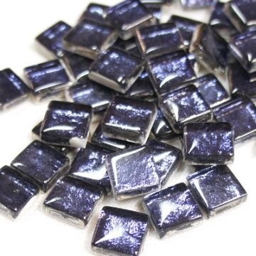 Glas Vierkantjes 12mm Metallic Shine 50 gram Warm Blauw STN 08