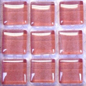 Glas Vierkantjes 10mm Murrini Crystal 81 stuks Lichtroze