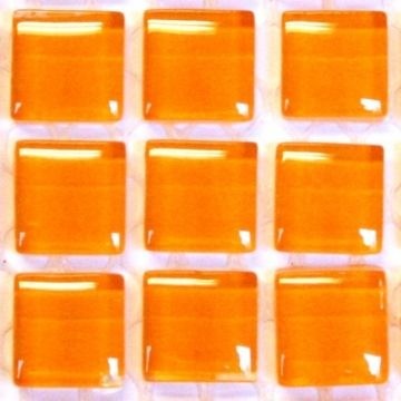 Glas Vierkantjes 10mm Murrini Crystal 81 stuks Oranje