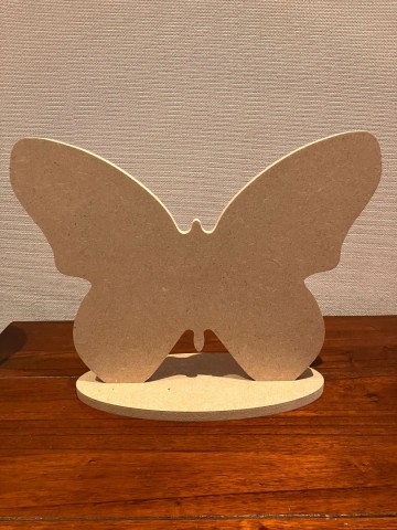 Ondergrond houten vlinder op voet 36 x 27 cm