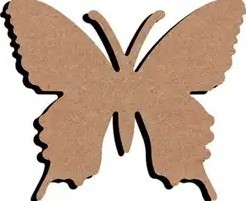 Ondergrond houten vlinder 15 cm