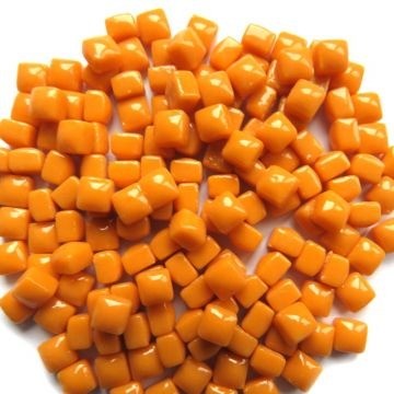 Glas Vierkantjes 5mm (micro) 20 gram Basis Oranje W45