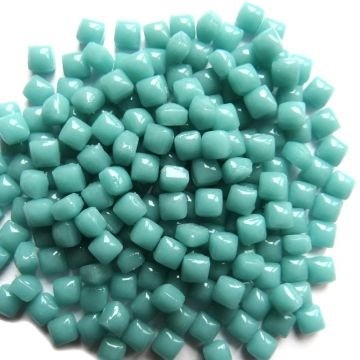 Glas Vierkantjes 5mm (micro) 20 gram Basis Turquoise W85