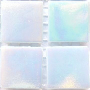 Glas Vierkantjes 20mm Parelmoer 45 stuks Lichtblauw WA13