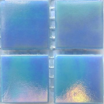 Glas Vierkantjes 20mm Parelmoer 45 stuks Zacht Blauw WA15