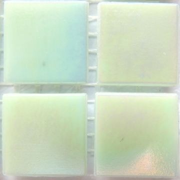 Glas Vierkantjes 20mm Parelmoer 45 stuks Mint Glad WA22