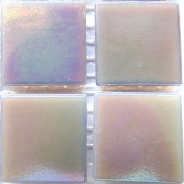 Glas Vierkantjes 20mm Parelmoer 45 stuks Lila WA42