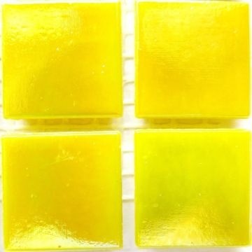 Glas Vierkantjes 20mm Parelmoer 45 stuks Geel WB90
