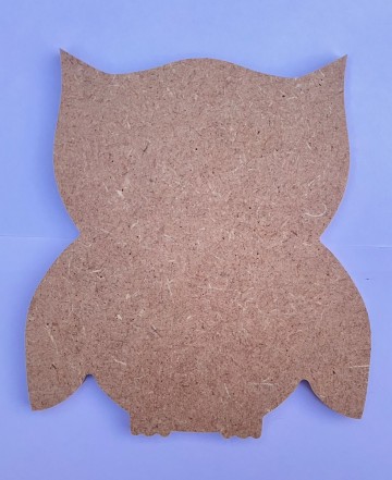 Ondergrond houten Uil 14x15 cm