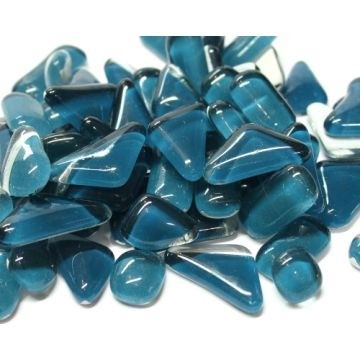 Glas Puzzelmix (Soft Glass) 100 Gram Donker Turquoise WHB 180