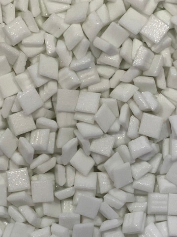 Glas Vierkantjes 10mm Basis 50 gram Wit A01