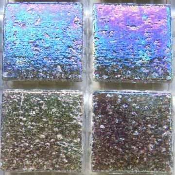 Glas Vierkantjes 20mm Parelmoer 45 stuks Grijs-Taupe WN09