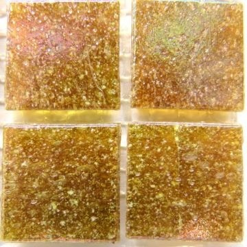 Glas Vierkantjes 20mm Parelmoer 45 stuks Karamel WN34