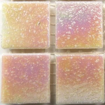 Glas Vierkantjes 20mm Parelmoer 45 stuks Lichtroze Spikkel WN82