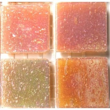 Glas Vierkantjes 20mm Parelmoer 45 stuks Licht Zalmroze WN86