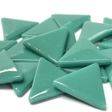Glas Driehoekjes 29 mm 18 stuks Turquoise 014