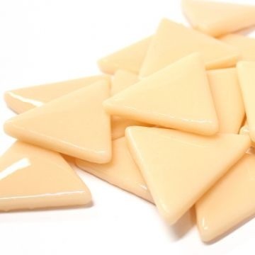 Glas Driehoekjes 29 mm 18 stuks Licht Abrikoos 102