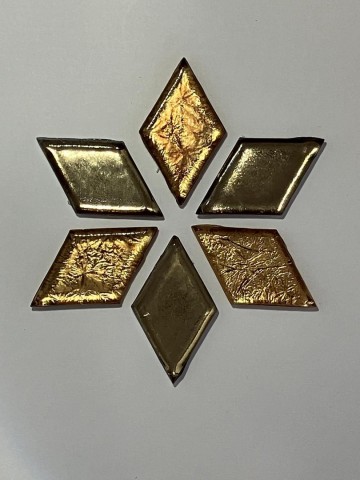 Glas Ruitjes XL 22 stuks Goud mix