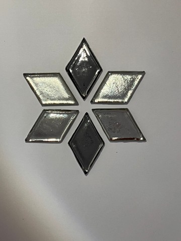 Glas Ruitjes XL 22 stuks Zilver mix