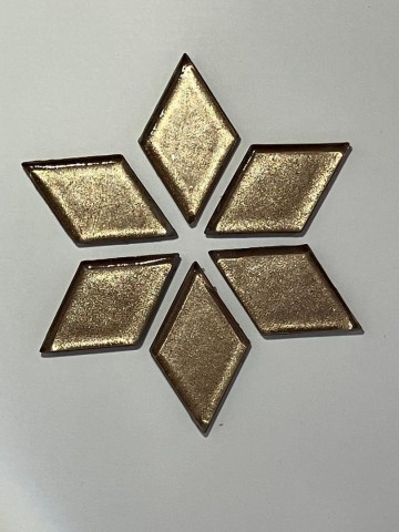 Glas Ruitjes XL 22 stuks Zacht Bruin Parelmoer