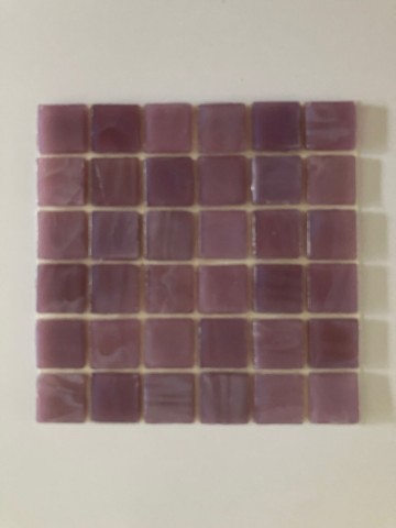 Glas Vierkantjes 15mm divers 36 stuks Zacht Paars